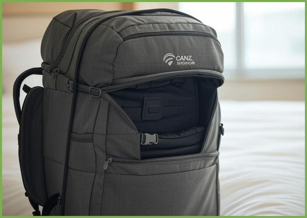 CANZ 에어백팩 해외여행 출장 데일리 진공 압축 가방 캐리어 대용 배낭 최대 65L (원격 도난방지 RFID BLOCK 적용) - 이미지 1