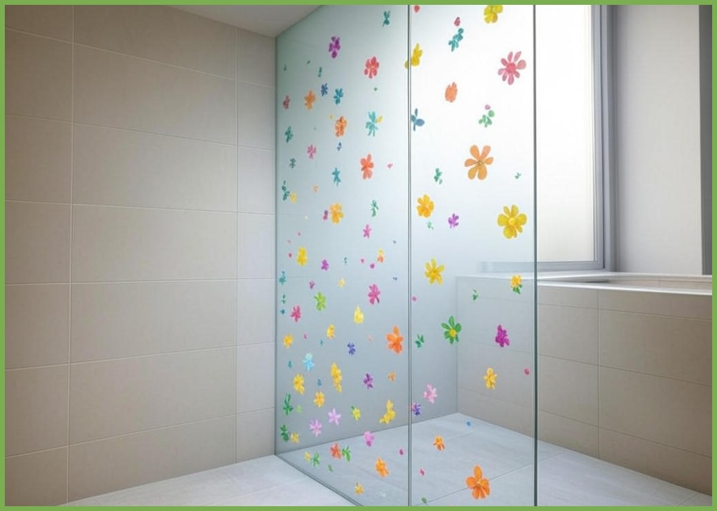 위드코코 DIY 캐리어 꾸미기 빅사이즈 대형 방수 유리 벽 욕실 리무버블 베어 꽃 스티커 - 이미지 1