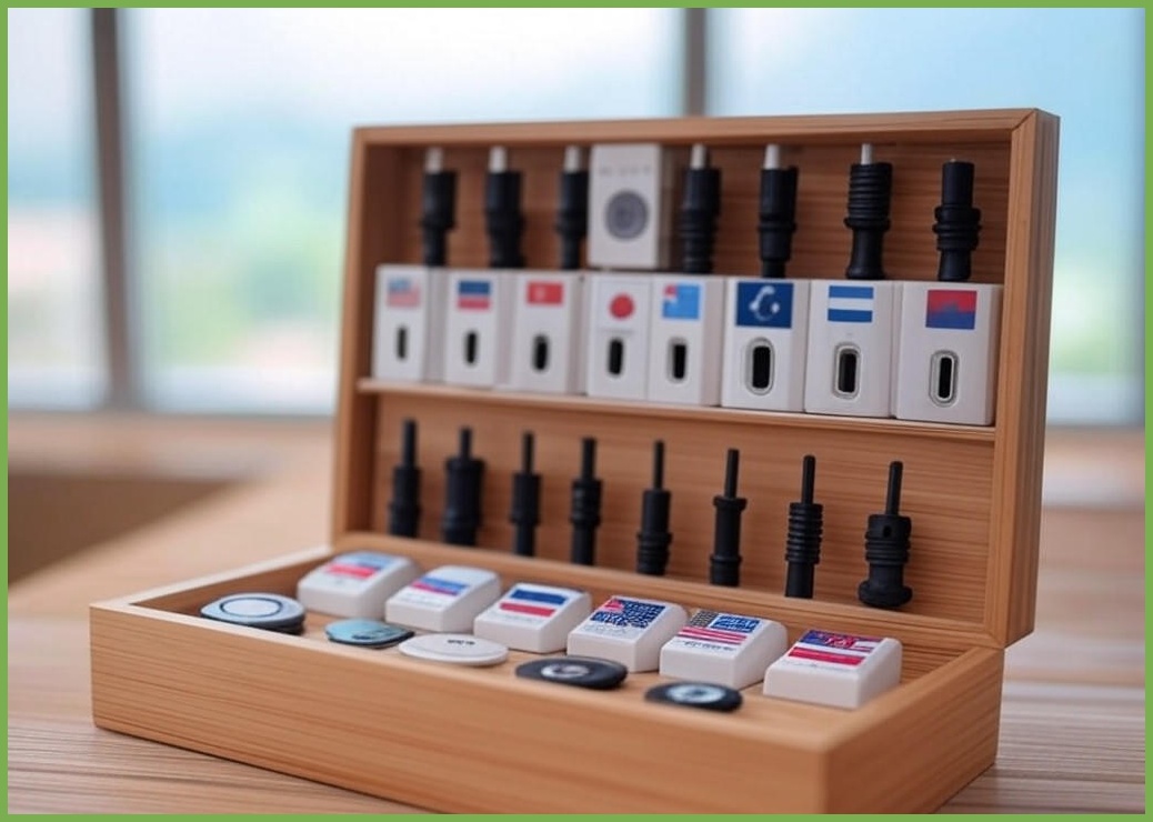 초이스잇 해외여행용 멀티어댑터 (보관케이스 증정) 미국, 일본, 중국, 영국, 유럽, 싱가폴, 말레이시아, 호주, 필리핀, 괌, 대만, 사이판, 태국 등 185개국 지원, 4세트 - 이미지 1