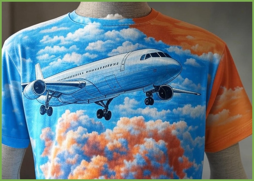 키밍 비행기 항공권 예약 그래픽 캐쥬얼 반팔티 - 이미지 2